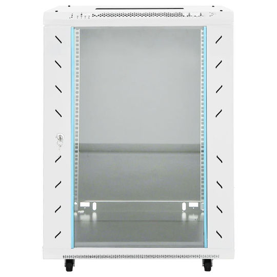 vidaXL Επιδαπέδια Καμπίνα Rack 15U 53x40x80cm Γκρι 3307630