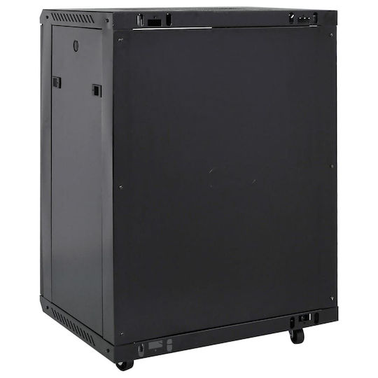 vidaXL Επιδαπέδια Καμπίνα Rack 15U 53x40x80cm Μαύρο 3307629