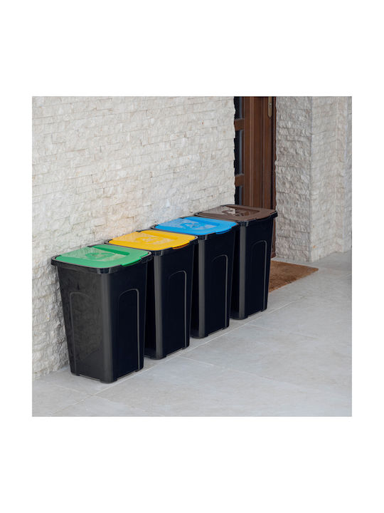 Kadax Coș de Gunoi Plastic Albastru 50lt 1buc