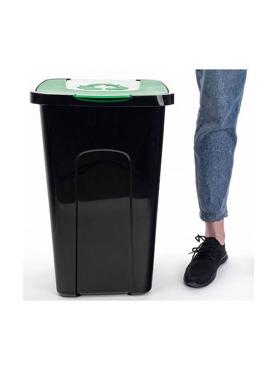 Kadax Coș de Gunoi Plastic Verde 50lt 1buc