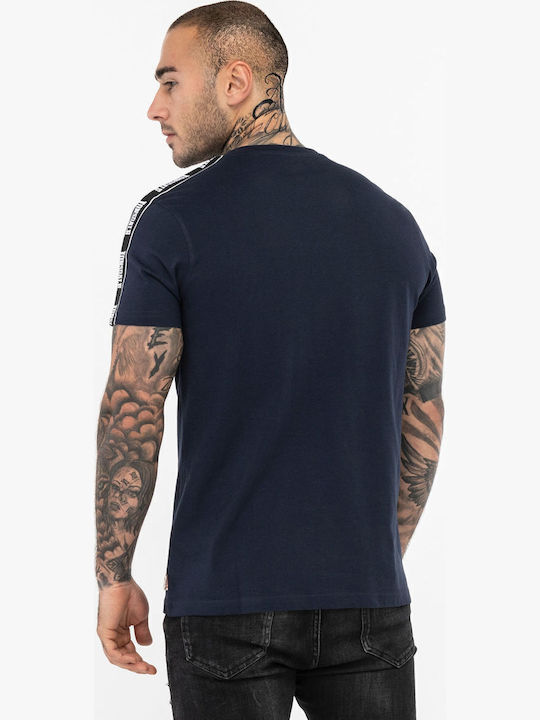 Vementry Тениска Navy/black/white