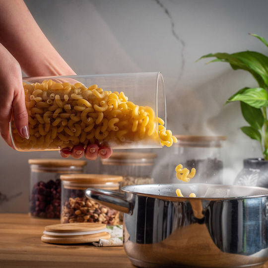 Kadax Kadax Glas Pasta-Vase mit Deckel Transparent 1400ml