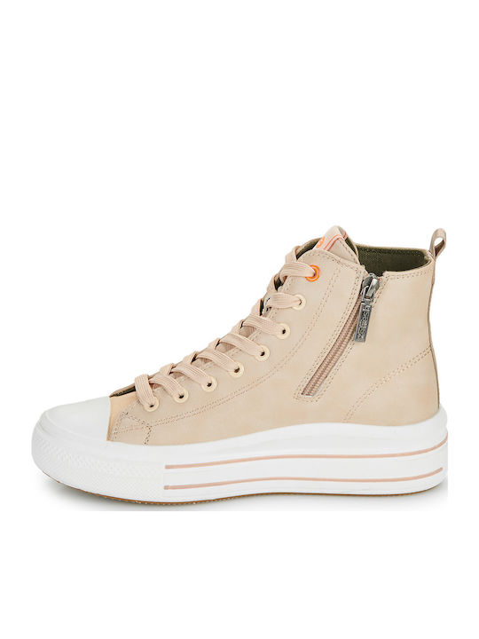 Flatforms Boots Beige