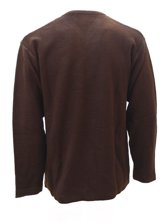 M-9809.C Men's Sweater COMBOS Brown