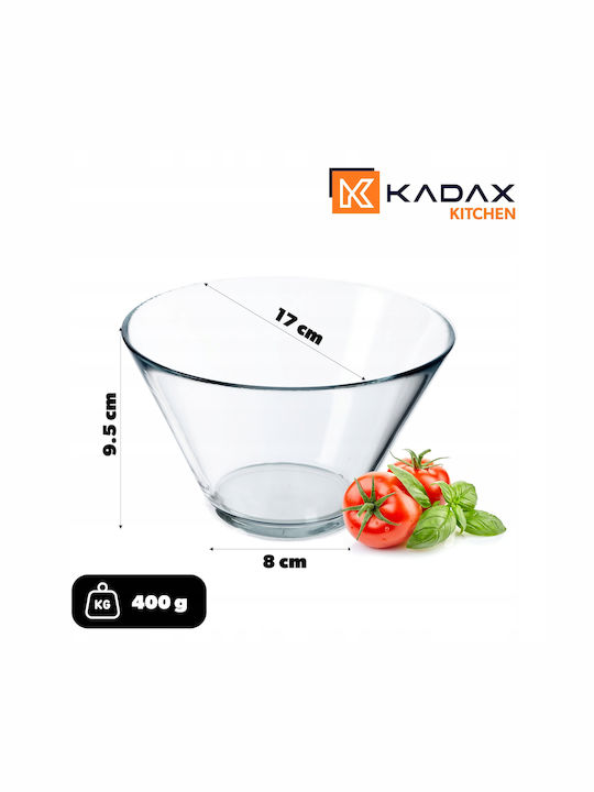 Kadax Glass Salad Bowl Transparent 2pcs