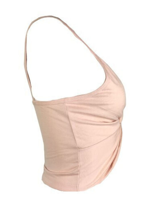 Noisy May Women's Crop Top with Straps Peach Whip