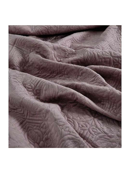 Liolios Home Tagesdecke King Size Mikrofaser Lila 260x240cm