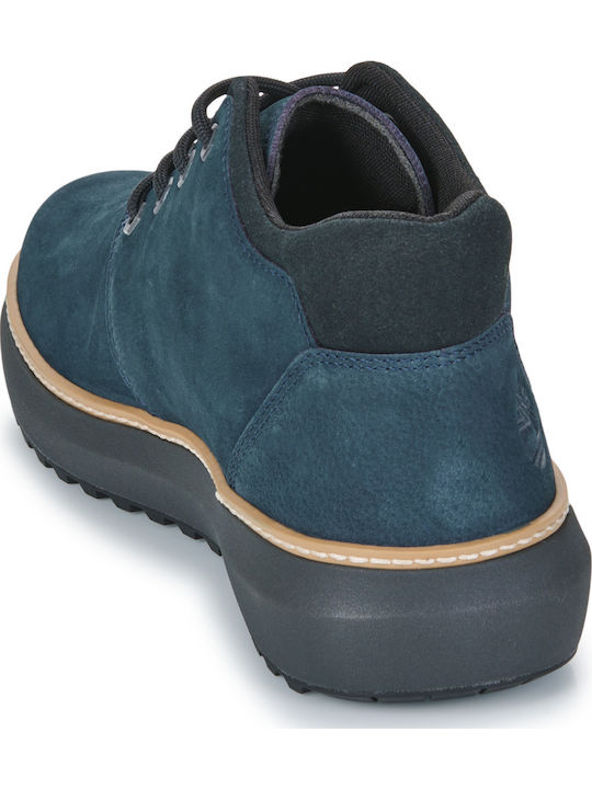 Leather Navy Blue Men's Boots