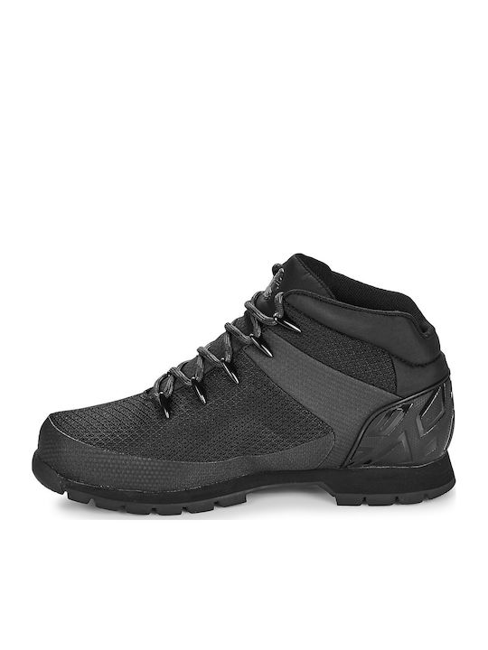 Timberland Euro Sprint Mid Ανδρικά Ορειβατικά Μποτάκια Μαύρα
