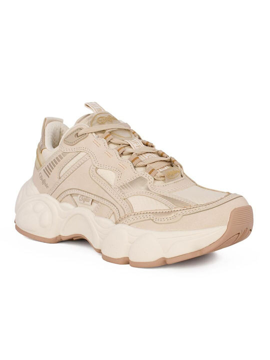 Buffalo Cld Run Jog Damen Sneakers Cream / Gold