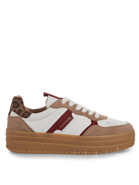 Tamaris Γυναικεία Ανατομικά Sneakers Beige Comb