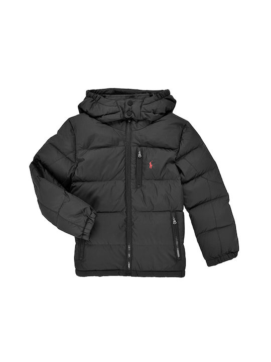 Ralph Lauren Kinderjacke mit Kapuze Schwarz