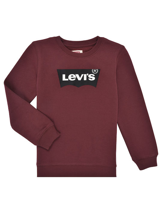 Levi's Παιδικό Φούτερ Μπορντό Batwing Crewneck