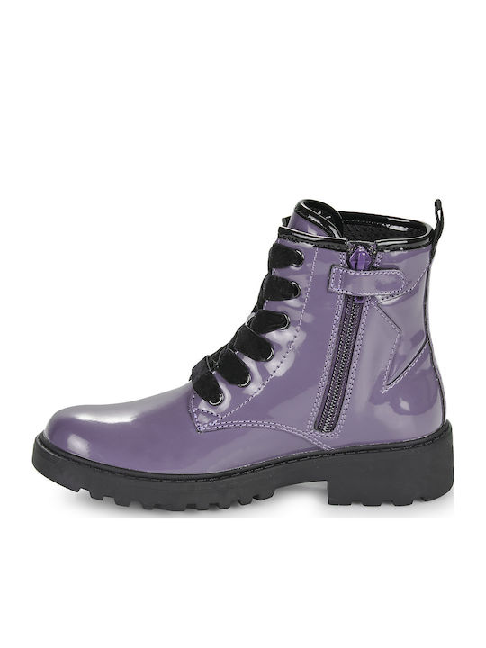 J Casey Kids Boots with Zipper Purple