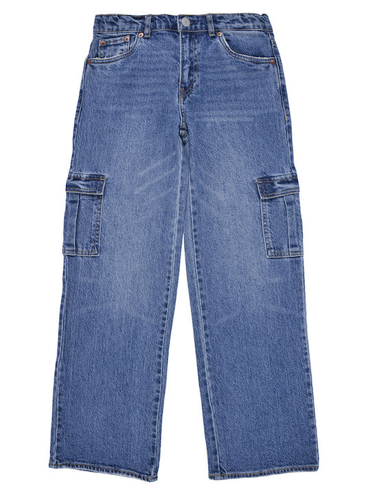 Levi's Levis 94 Baggy Wide Leg Cargo Kids' Jeans Trousers Blue