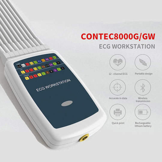 Contec8000g Wireless Cardiograph 12 Channels
