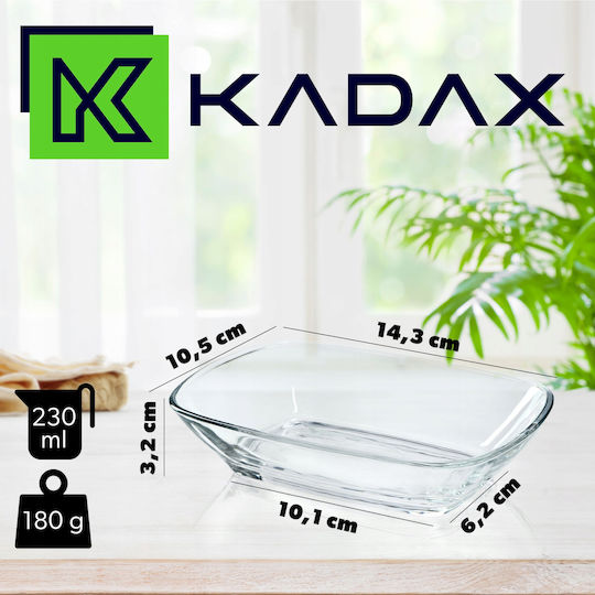 Kadax Bol de Servire Rotund Sticlă Transparent 6buc