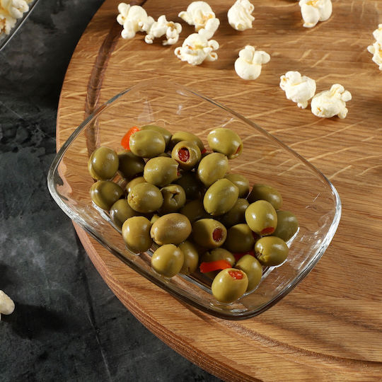 Kadax Serving Bowl Round Glass Transparent 4pcs