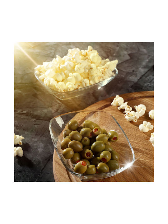 Kadax Serving Bowl Round Glass Transparent 2pcs