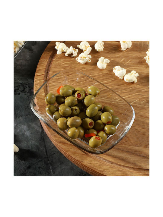 Kadax Serving Bowl Round Glass Transparent 2pcs