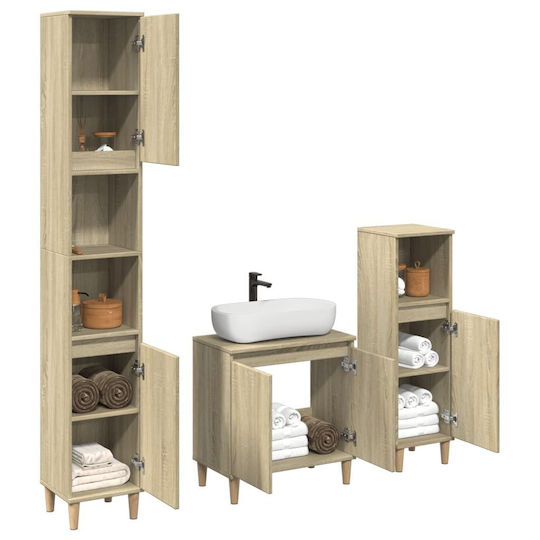 vidaXL Waschtisch ohne Waschbecken L58xB60xH33cm Coffee