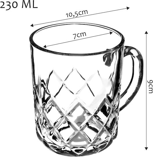 Kadax Κούπα Γυάλινη Διάφανη 230ml 6τμχ Kadax Κούπα Γυάλινη Διάφανη 230ml 6τμχ