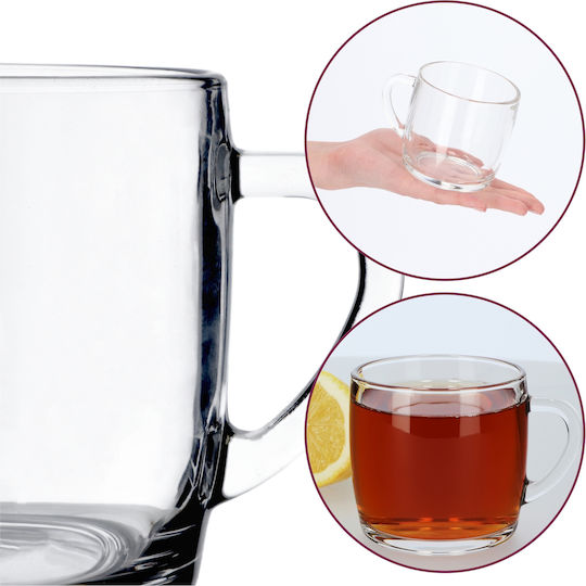 Kadax Cană Sticlă Transparentă 310ml