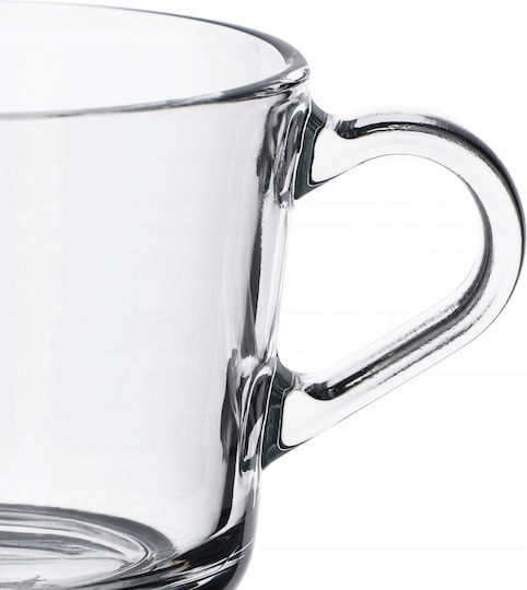 Kadax Mug Glass Transparent 270ml 6pcs