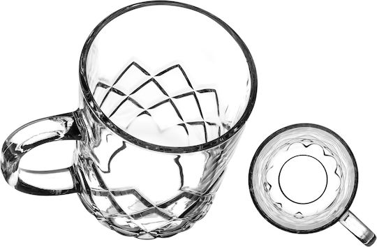 Kadax Mug Glass Transparent 230ml 6pcs