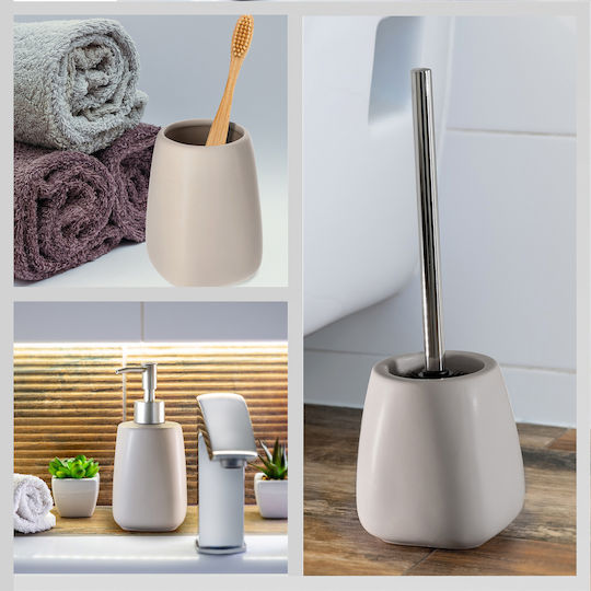 Kadax Set Accesorii Pentru Baie Ceramică Bej 3 Bucăți