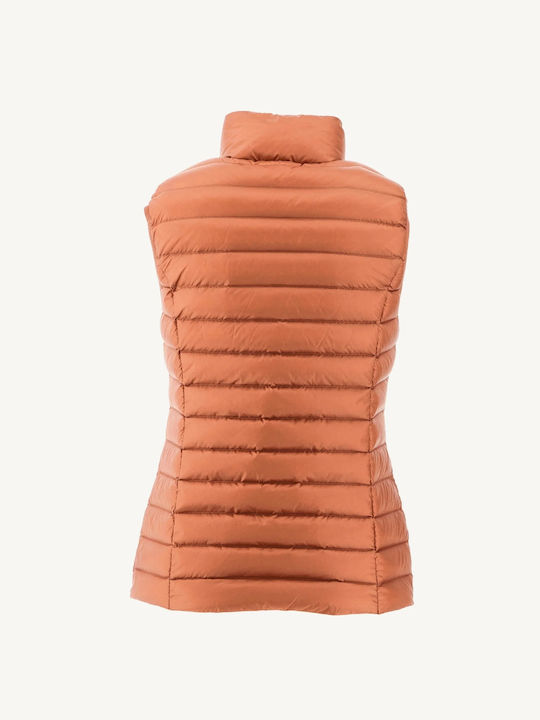 Jott Scurt Jachetă de femei Fără mâneci Puffer pentru iarnă Light Brown