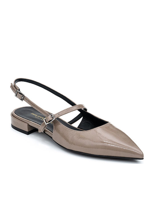 Philippe Lang Slingback Lederpumps 400pauline4 Taupe
