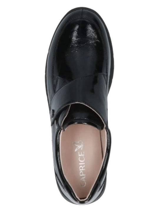Leather Women's Moccasins in Black Color