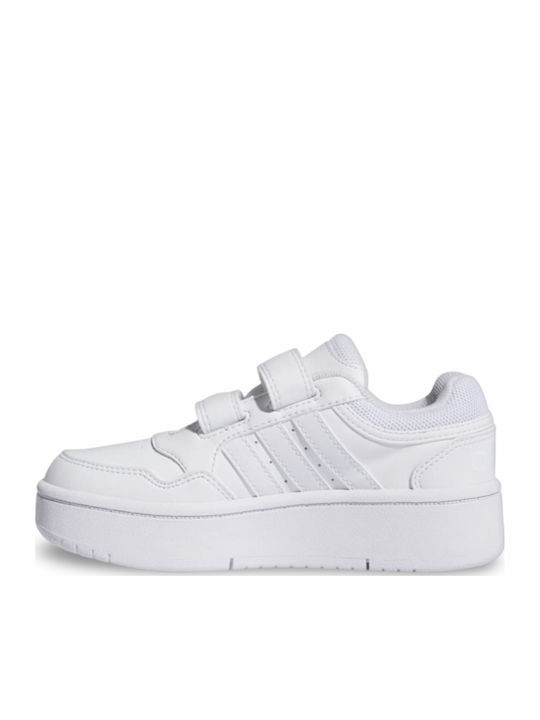 Hoops Kids Sneakers with Scratch White