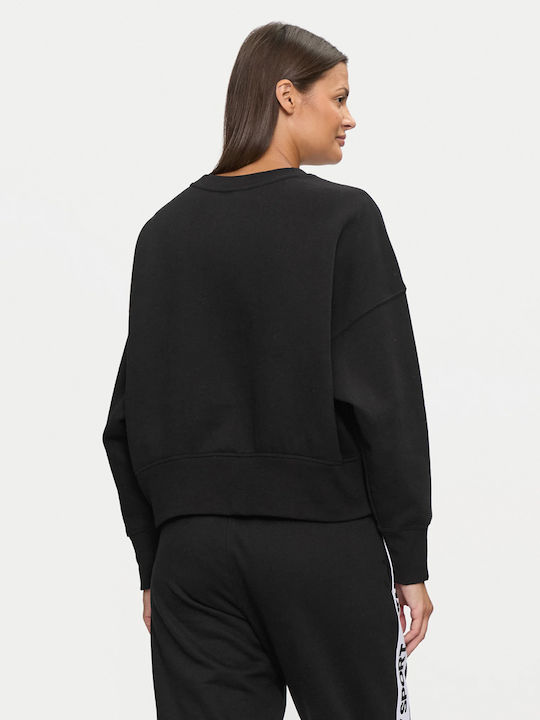 Rhinestone Damen Sweatshirt Schwarz