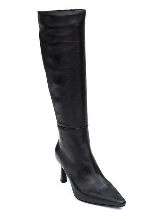 Philippe Lang Leder Damenstiefel Schwarz