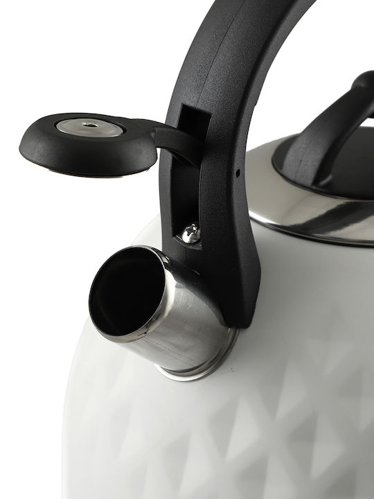 Kadax Teapot Stainless Steel White 2500ml