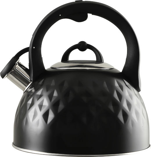 Kadax Teekanne Rostfreier Stahl Schwarz 2500ml