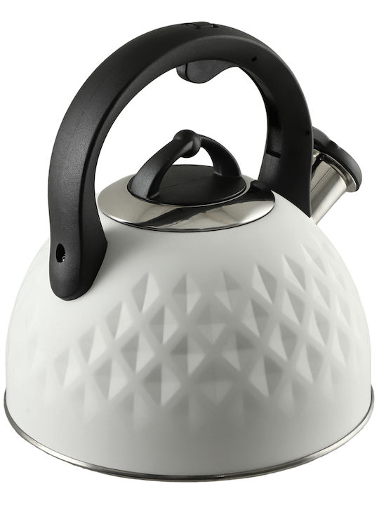 Kadax Teapot Stainless Steel White 2500ml