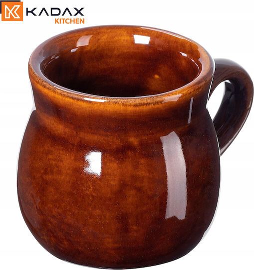 Kadax Τσαγιέρα με Κούπα Κεραμική Καφέ