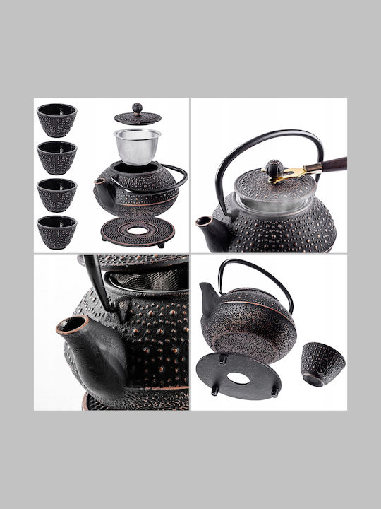 Kadax Ceainic Cu Cană Din Fontă Negru 800ml