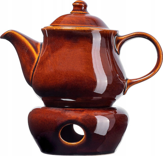 Kadax Ceainic cu Cană Ceramică Maro