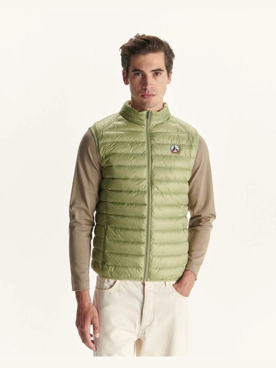 Jott Ärmellos Herren Jacke Puffer Wasserdicht Green