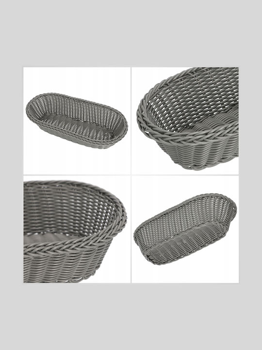 Kadax Bread Basket Plastic Gray