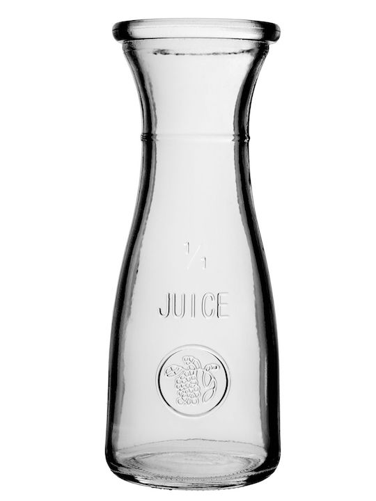 Kadax Sticlă Carafă de Servire Vin cu Dop Transparentă 1000ml 1buc
