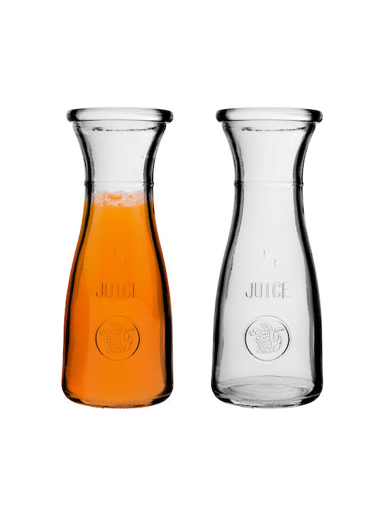 Kadax Glas Karaffe zum Servieren Wein mit Verschluss Transparent 1000ml 2Stück