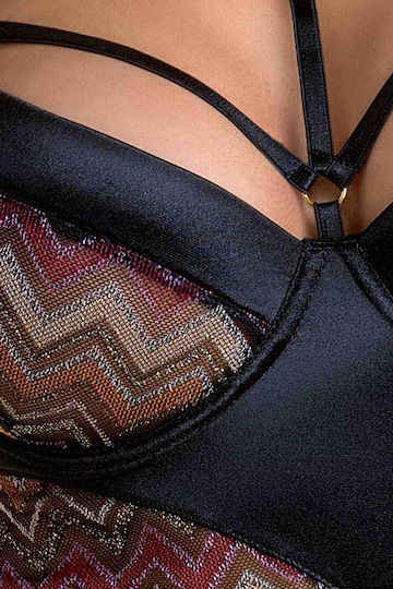 Lagerta Sexy Dessous-Set Schwarz