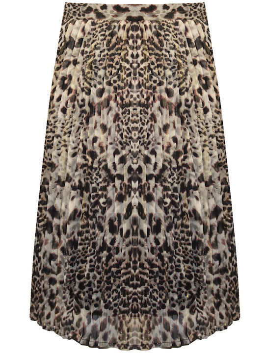 Fustă Plisată pentru Copii Leopard Multicoloră