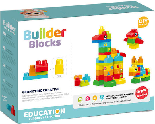 Bufnitel Building Blocks Animals For 3+ Years 62 Pieces