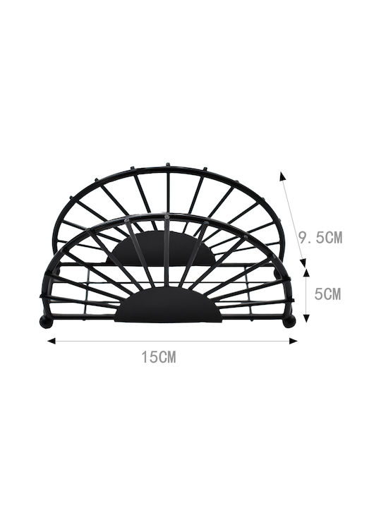 Tpster Metallic Napkin Holder Black 15x5x9.5cm 36289